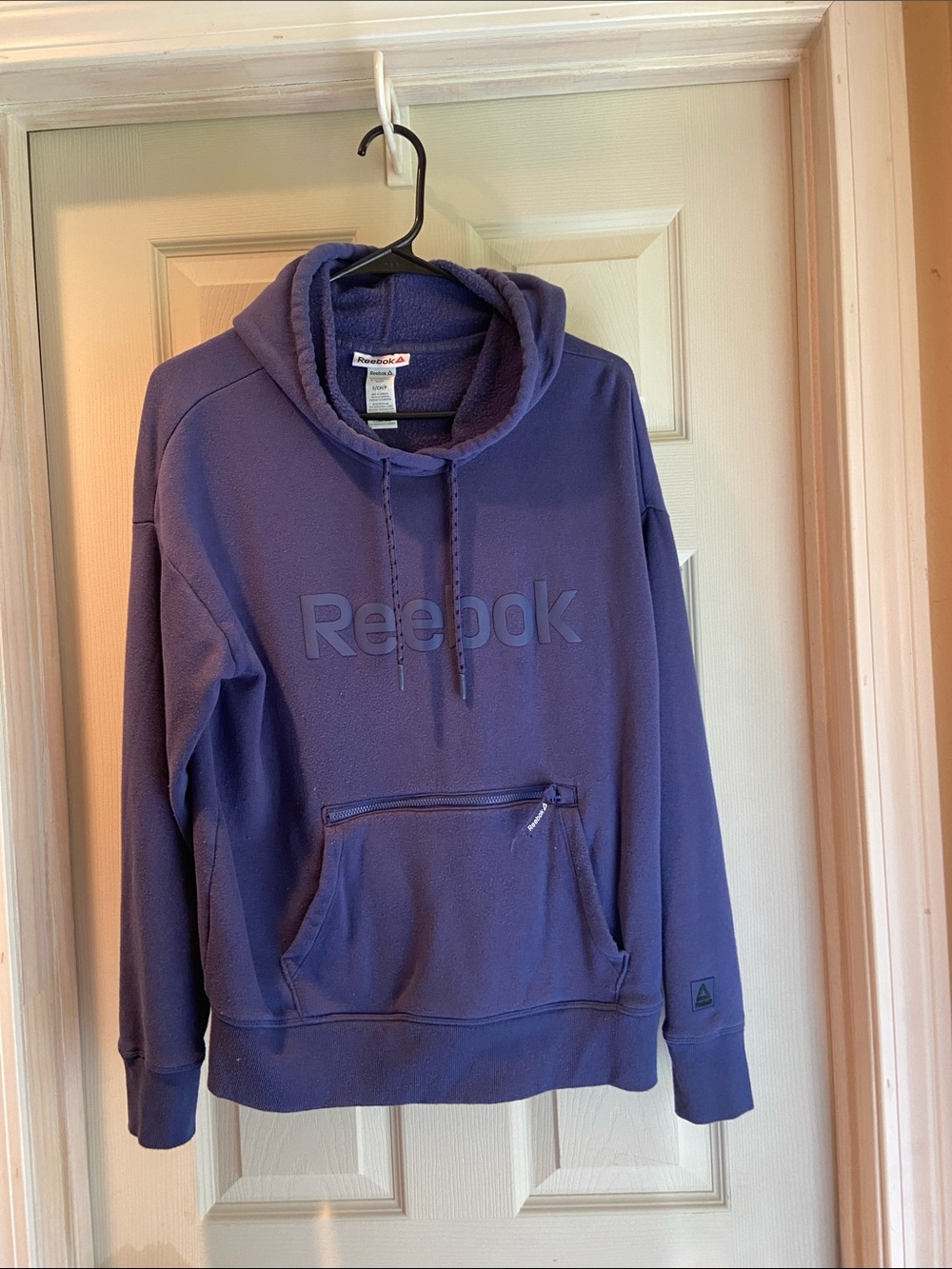 Reebok Men’s Purple Crewneck Hoodie Sweatshirt
